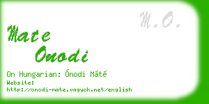 mate onodi business card