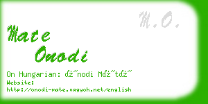 mate onodi business card